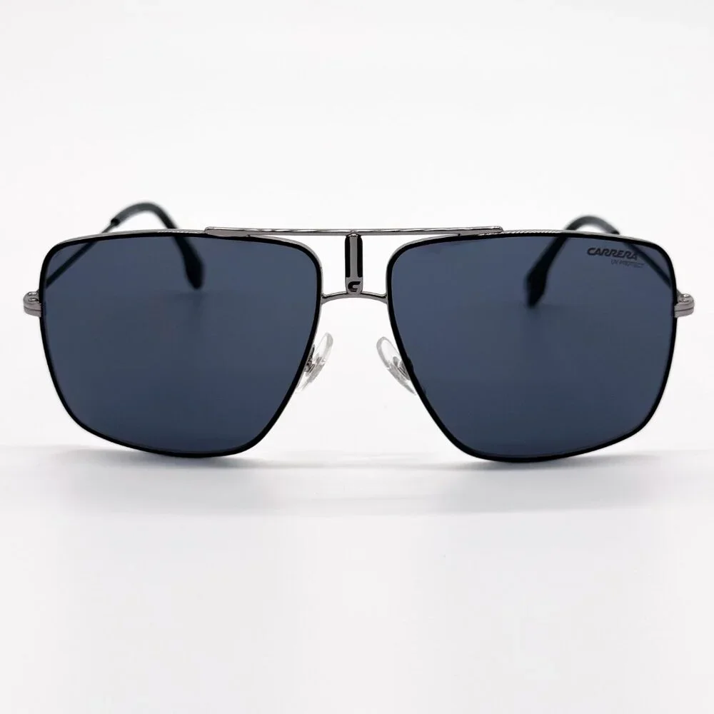 NEW CARRERA 1006/S 0TI7 SUNGLASSES MEN SILVER BLACK AVIATOR EYEWEAR CARRERA